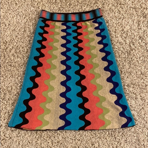 Missoni Dresses & Skirts - Missoni Colorful Zigzag Patterned Skirt size 42